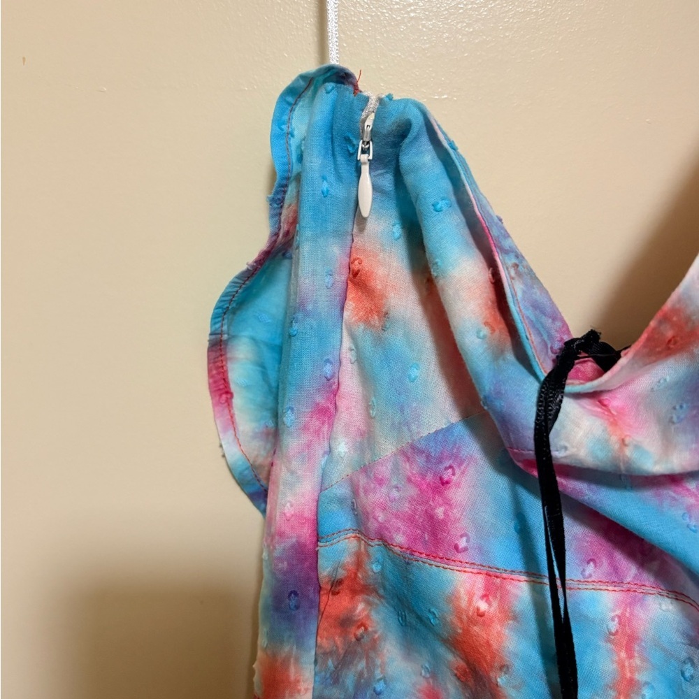 Colorful One Shoulder Tie-Dye Dress - Picture 4 of 5
